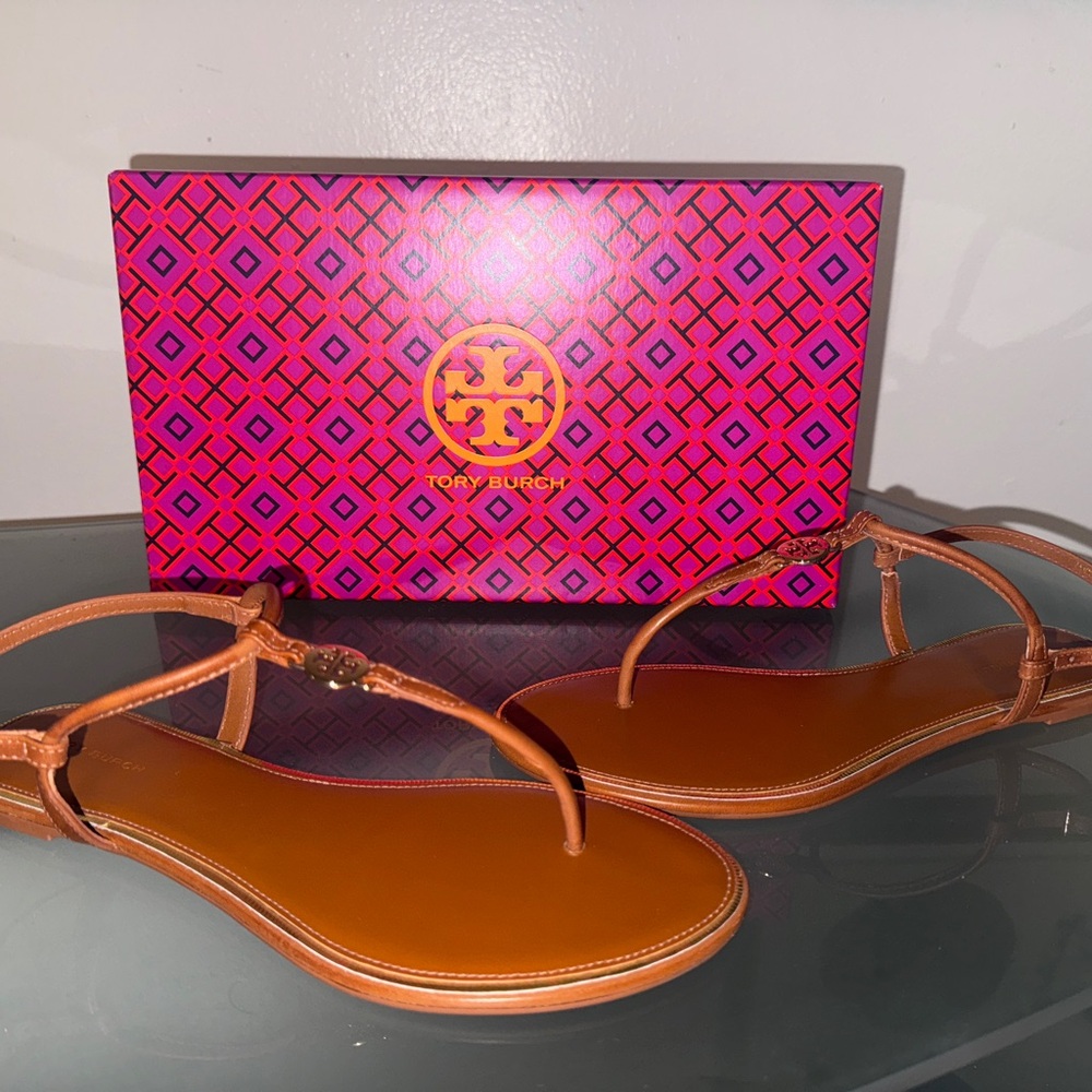 Tory Burch Emmy Sandal Bourbon - Picture 10 of 13